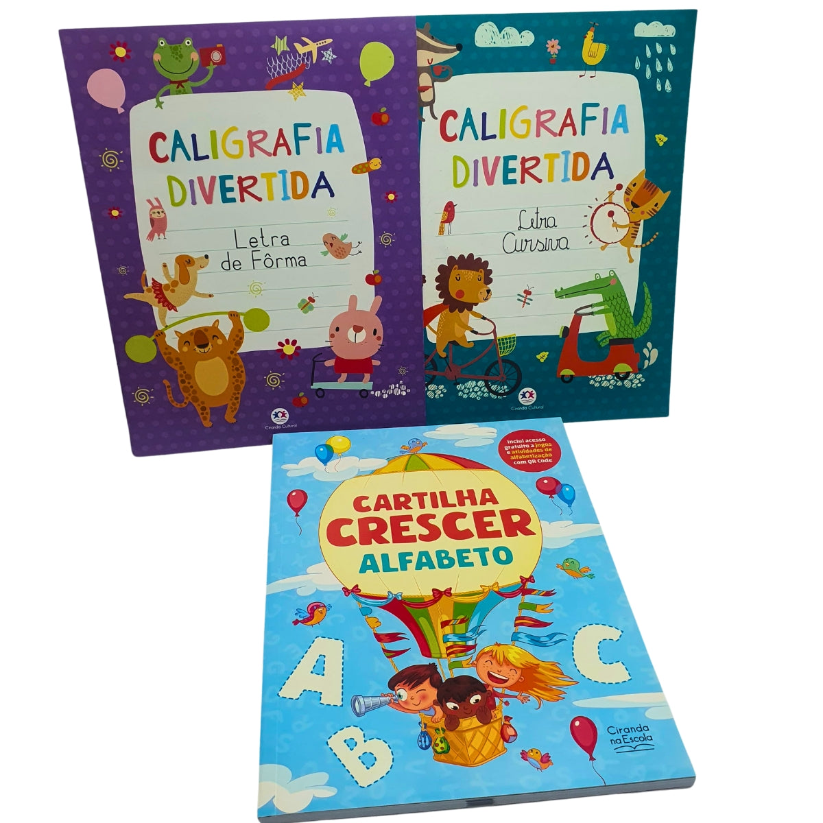 Kit 3 Livros Infantil Apoio Escolar: Cartilha Crescer - Alfabeto + Caligrafia Divertida Letra Cursiva + Caligrafia Divertida Letra De Forma - Ciranda Cultural Kit 3 Livros Infantil Apoio Escolar: Cartilha Crescer - Alfabeto + Caligrafia Divertida Letra Cursiva + Caligrafia Divertida Letra De Forma - Ciranda Cultural